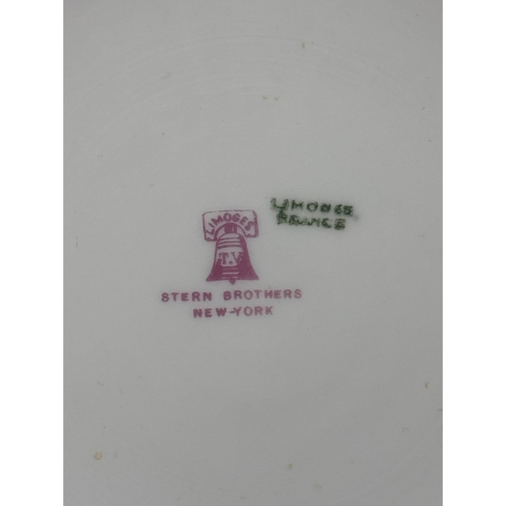 Limoges France Salad Plates Set of 4 White Floral T.V. Stern Brothers - Picture 3 of 5